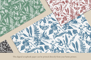 Floral Toile - Digital Paper Set