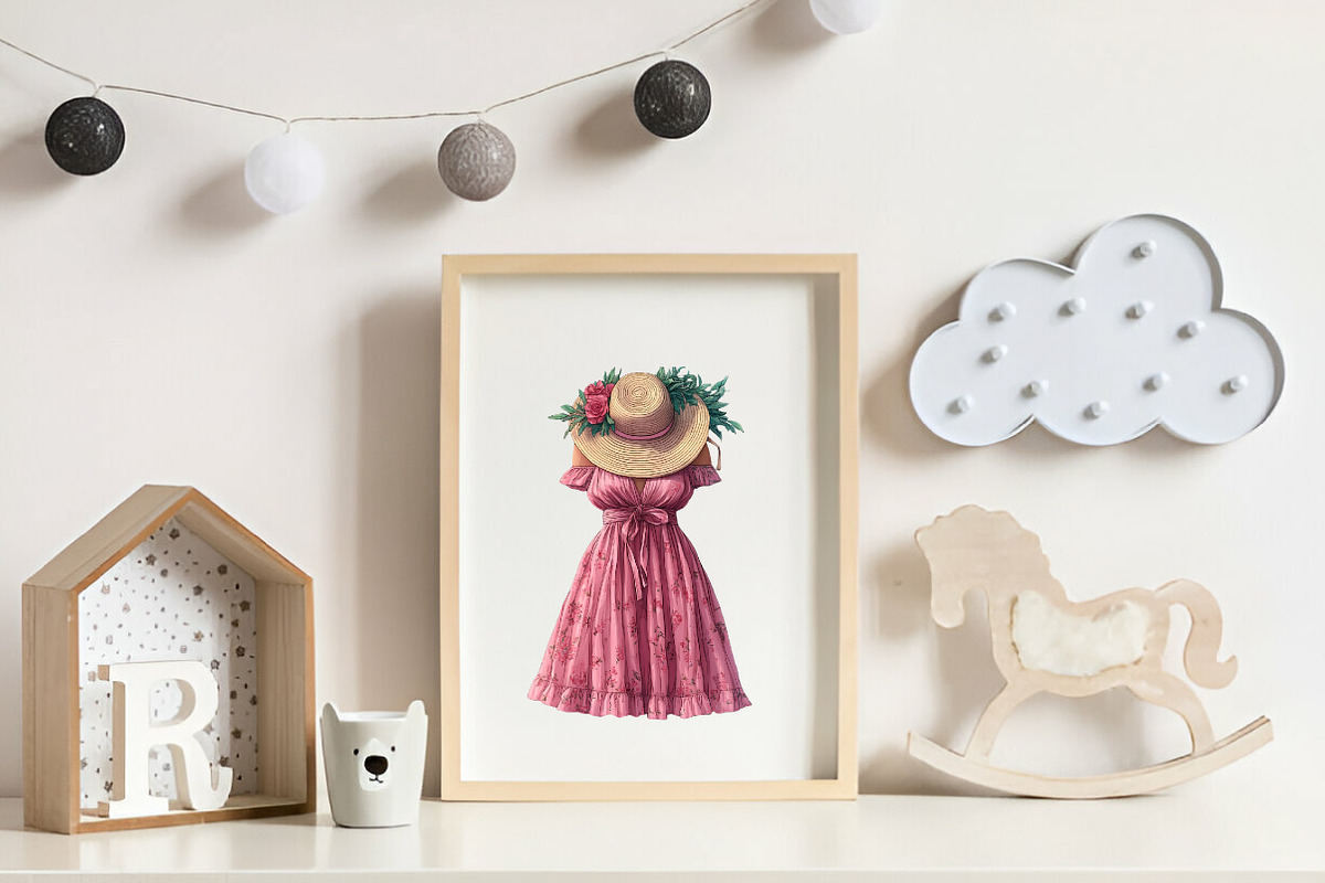 Pink Summer Santorini Travel Clipart, an Illustration by CreationArt (Photo 2 of 9)