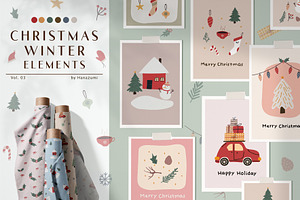 Christmas Winter Abstract Vol.3