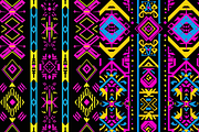 Neon Tribal Seamless Patterns, a Pattern Graphic by PrintablesByFranklyn (Thumbnail 5 of 6)