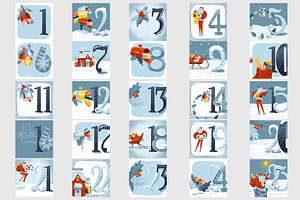 Advent Calendar Printable Set