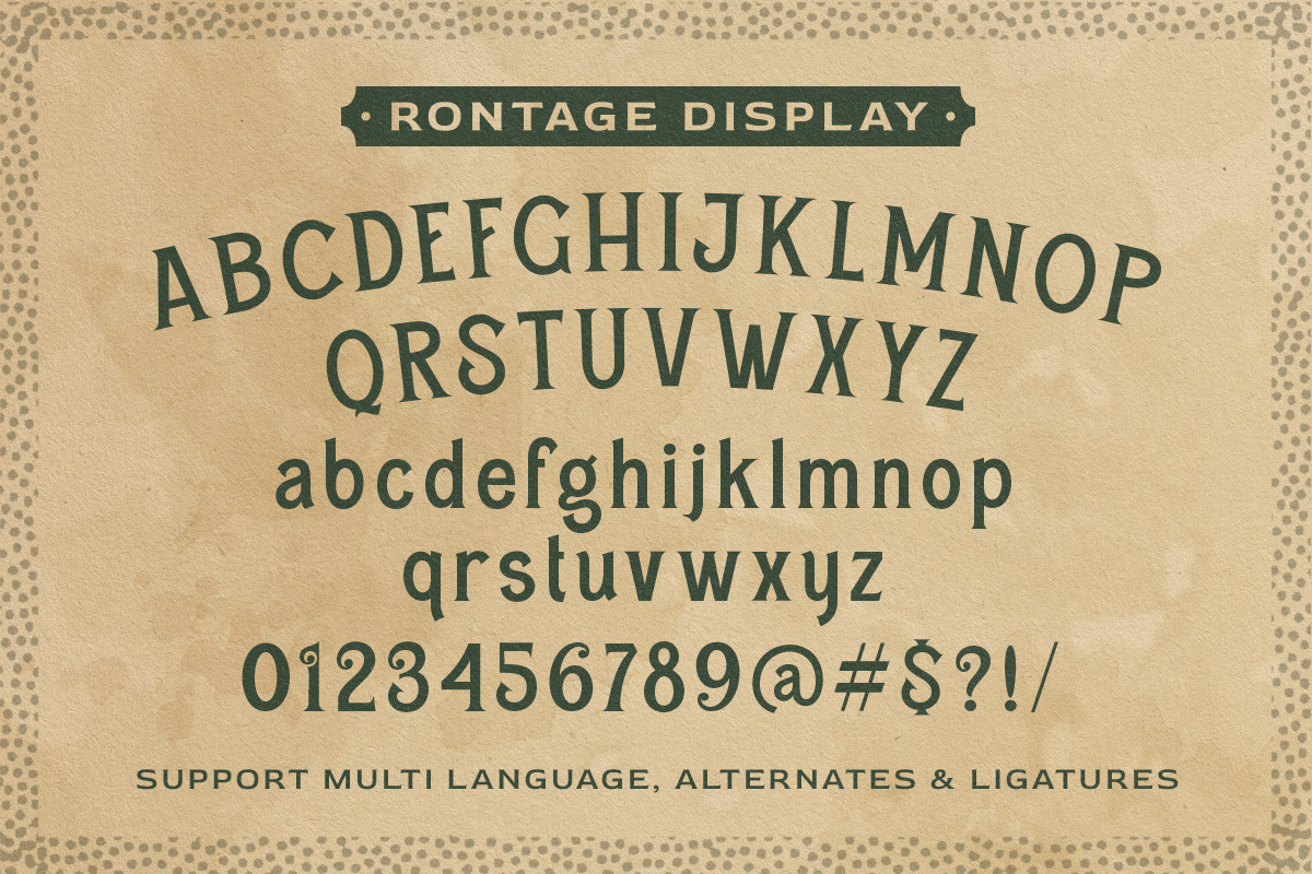 Rontage Display - Vintage Display, a Serif Font by Letterhend Studio (Photo 8 of 8)