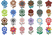 Groovy Flower Clipart, an Object Illustration by Forhadx5 (Thumbnail 5 of 11)