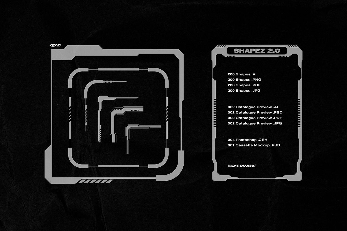 200 Retro Futuristic Shapes, an Object Graphic by FLYERWRK (Photo 13 of 13)