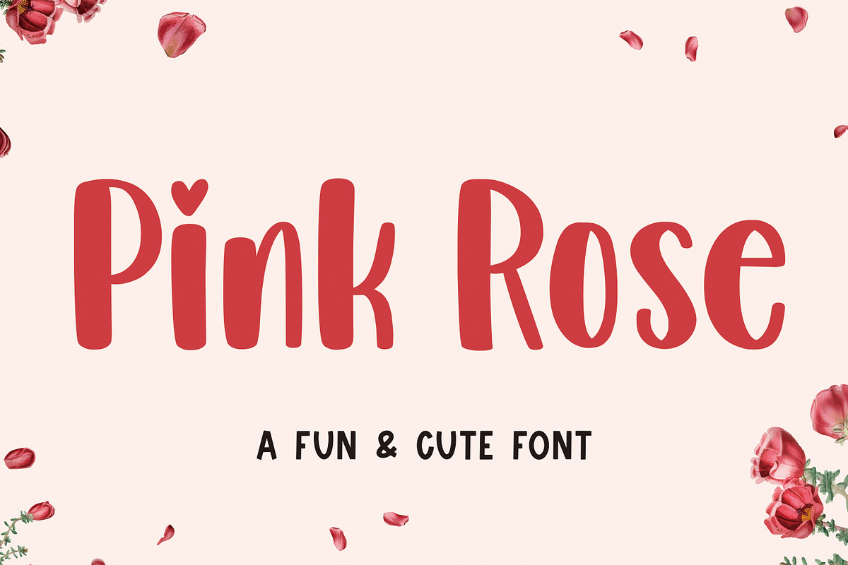 Pink Rose, a Handwritten Font by Mozatype (Photo 1 of 7)