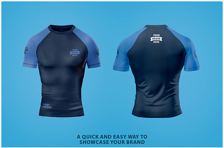 Short Sleeve Compression T-Shirt PSD, a Shirt Mockup by Bruno's Shop