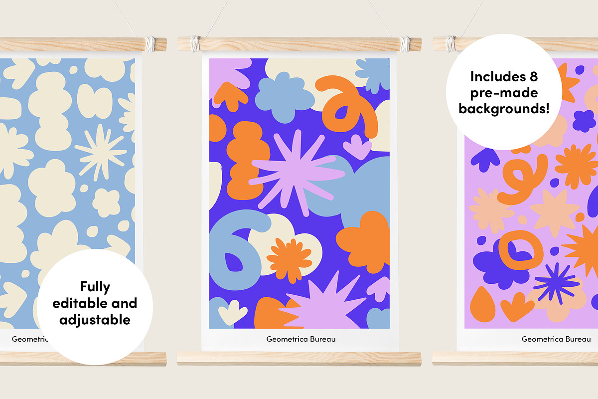 Funky Shapes, a Pattern Graphic by Geometrica Bureau (Photo 4 of 10)