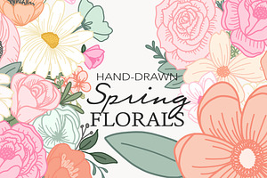 Spring Florals, Flowers Clip Art -