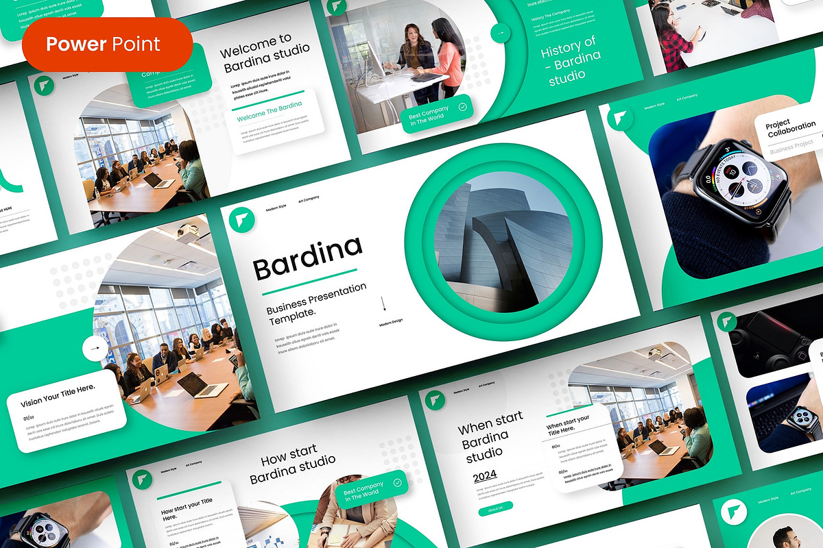 Bardina – Business PowerPoint, a Presentation Template by Dens Creative Studio (Photo 1 of 6)