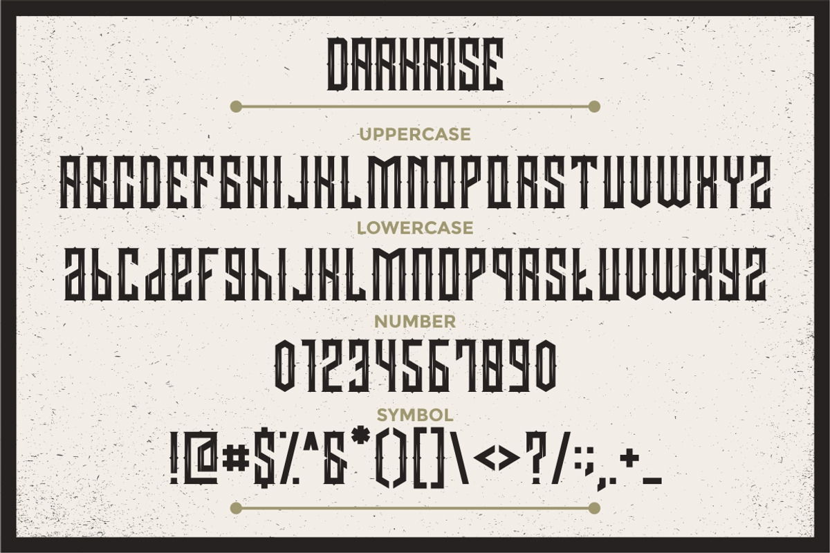 Darkrise Typeface preview 4