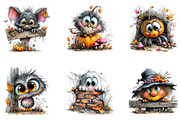 Halloween Peeking Clipart PNG, a Seasonal Illustration by CreationArt (Thumbnail 2 of 5)