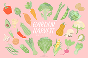 Garden Harvest Vector Clipart, a Food Illustration by Blumensdiary (Thumbnail 1 of 7)
