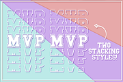 Go Sports Stacked Mirror Font, a Font by Anastasia Feya (Thumbnail 2 of 11)