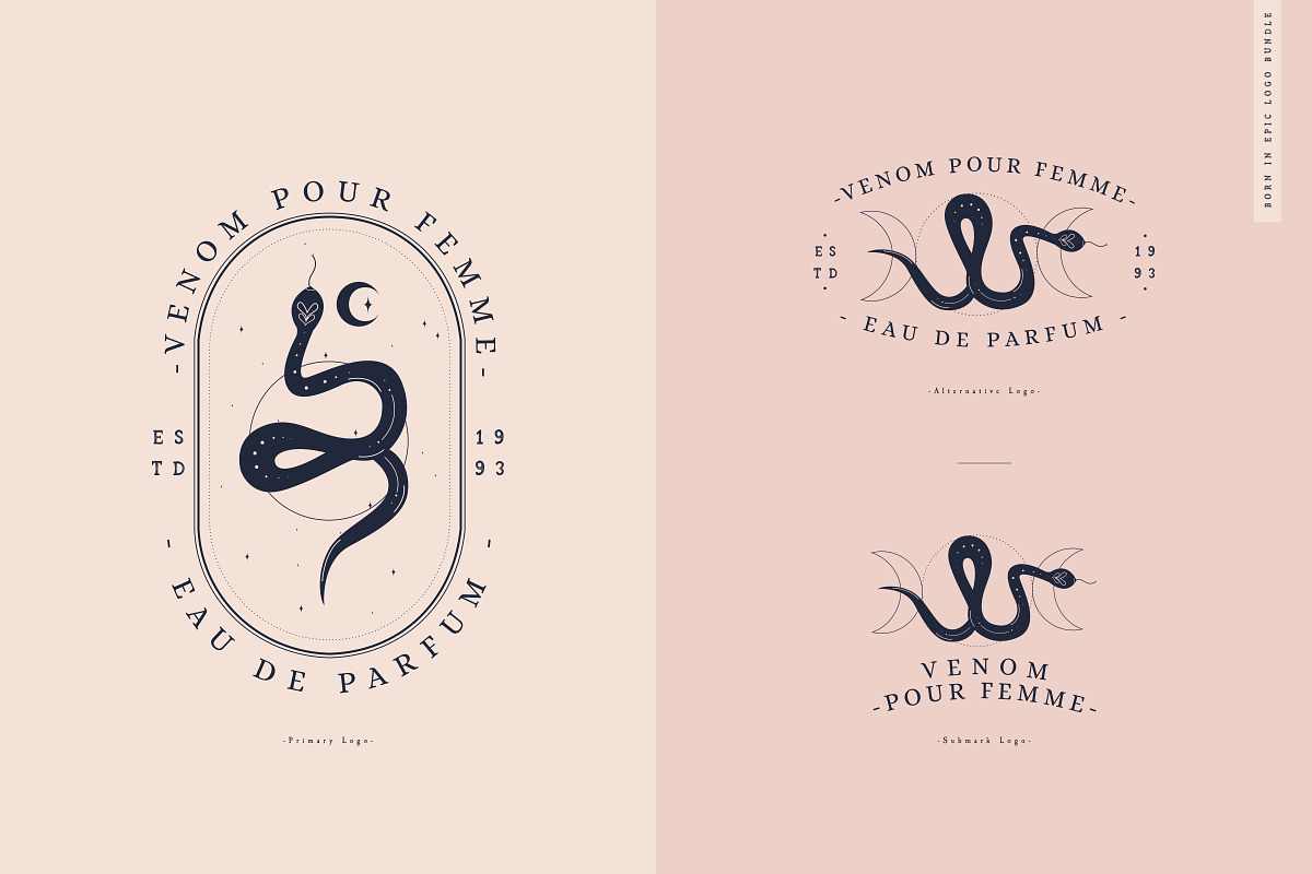 Born in Epic Logos//Updated, a Branding & Logo Template by SNIPESCIENTIST