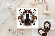 Spooky Gothic Black Cat Halloween, a Work Illustration by CraftArtStudio (Thumbnail 4 of 4)
