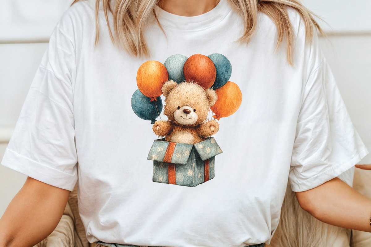 Cute Teddy Bear Pink Gift Box Clipar, an Illustration by CraftArtStudio (Photo 5 of 6)