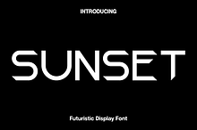 Sunset - Futuristic Display Font
