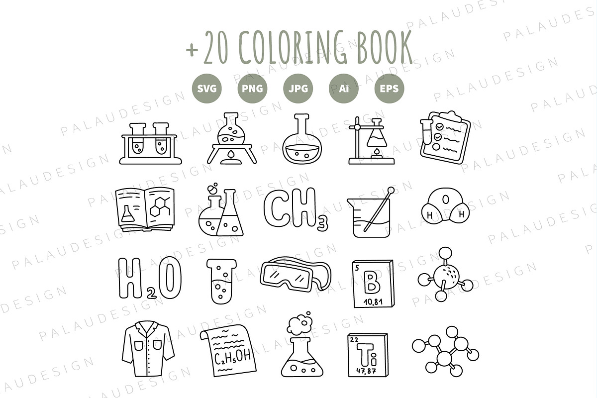 Science Lab Clipart Set, an Education Illustration by Palau (Photo 9 of 10)
