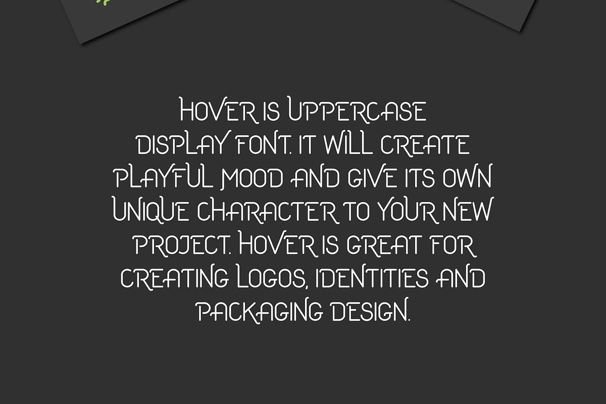 Hover Uppercase Font preview 8