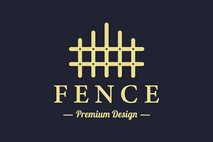 Fence Logo Vintage Vector Design