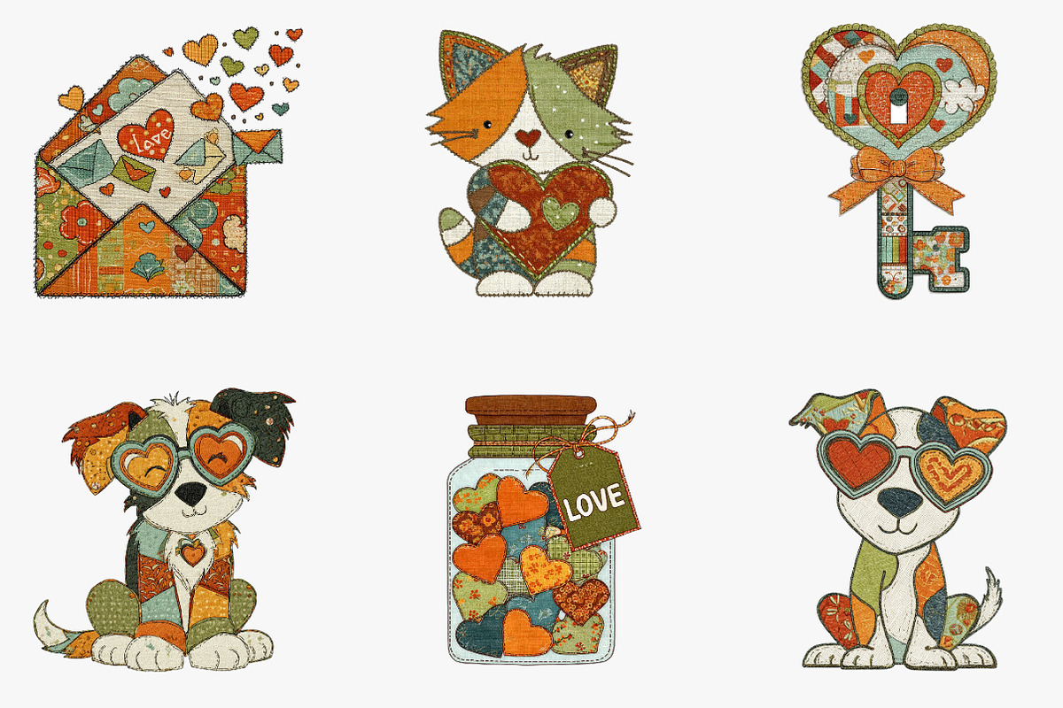 Watercolor Cute Valentine Clipart, an Illustration by CreationArt (Photo 5 of 5)