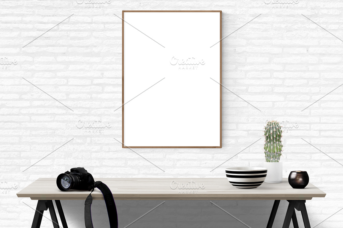 poster frame mockup A2 / 50x70cm, a Print Template by PinkJellyfish (Photo 2 of 9)