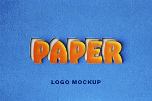 Cut-Out Paper Logo Mockup