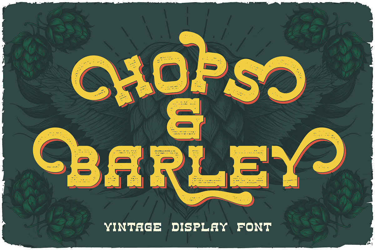 Hops And Barley Vintage Font, a Serif Font by JumboDesign (Photo 1 of 6)