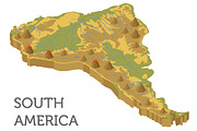 South America isometric map, an Animal Illustration by pet design shop (Thumbnail 5 of 5)