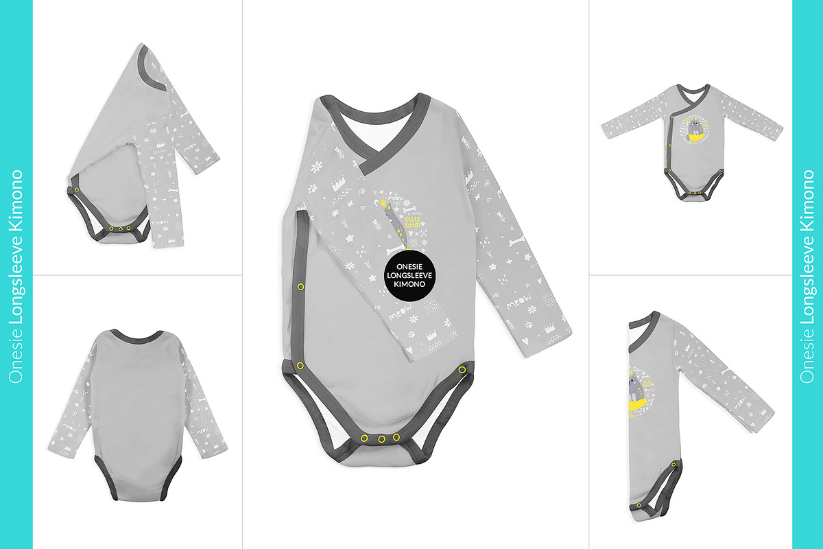 20x Baby Onesies BUNDLE Mock-up Sets, a Books & Magazine Mockup by BlackMocca (Photo 11 of 28)