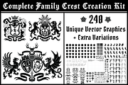 DIY Coat of Arms Creation Set, an Illustration by Abysm Internal (Thumbnail 1 of 7)