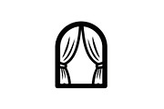 Window Curtain Silhouette Bundle, an Illustration by Creativeshirt (Thumbnail 6 of 51)