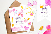 Watercolor girly things, a Decorative Illustration by Autumn Breeze (Thumbnail 3 of 3)
