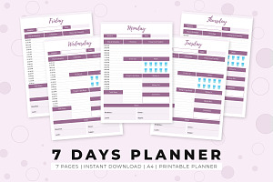 Printable 7 Day Planner