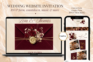 Wedding Website Template Editable, a Social Media Template by Digiteve