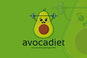Healthy Avocado Gym Logo Template, a Branding & Logo Template by vectorwithin (Thumbnail 2 of 4)