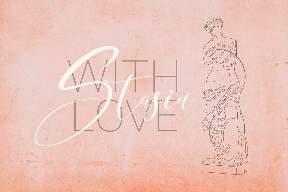 Bomtrys Script Font & Illustrations, a Script Font by CallMeStasia (Photo 13 of 13)