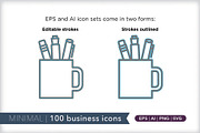 Minimal 100 business icons, an Outline Icon by Picture Window (Thumbnail 7 of 10)
