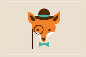 Hipster Animals & 22 Icons