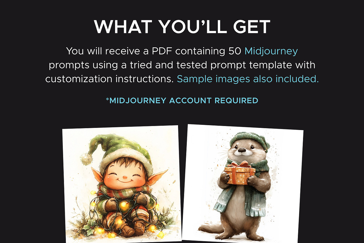 50 Christmas Characters Prompts, an Object Graphic by MadeByAI Studio (Photo 2 of 4)