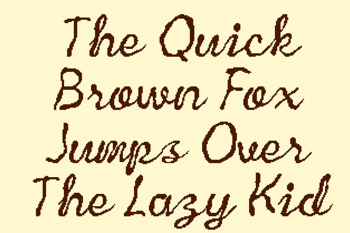 CS Melanie Pixel, a Script Font by Craft Supply Co. (Photo 6 of 8)