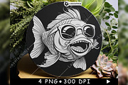 Koi Cartoon Sunglasses Cool Funky, a Background Graphic by LaseredNinja (Thumbnail 2 of 7)