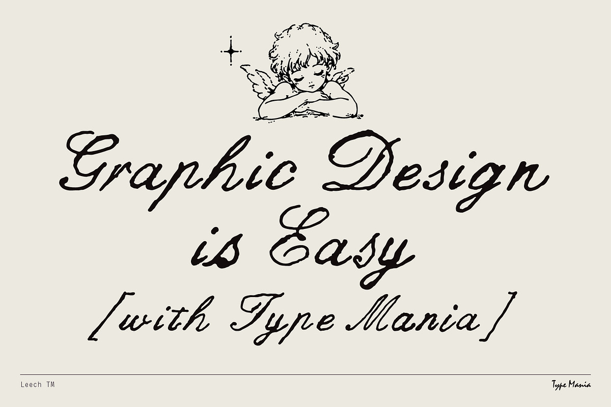 Leech TM – Romantic Script, a Script Font by Type Mania (Photo 10 of 10)