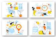 10 Home Remote Working Setup, a Finance Illustration by denayunebgt (Thumbnail 3 of 4)