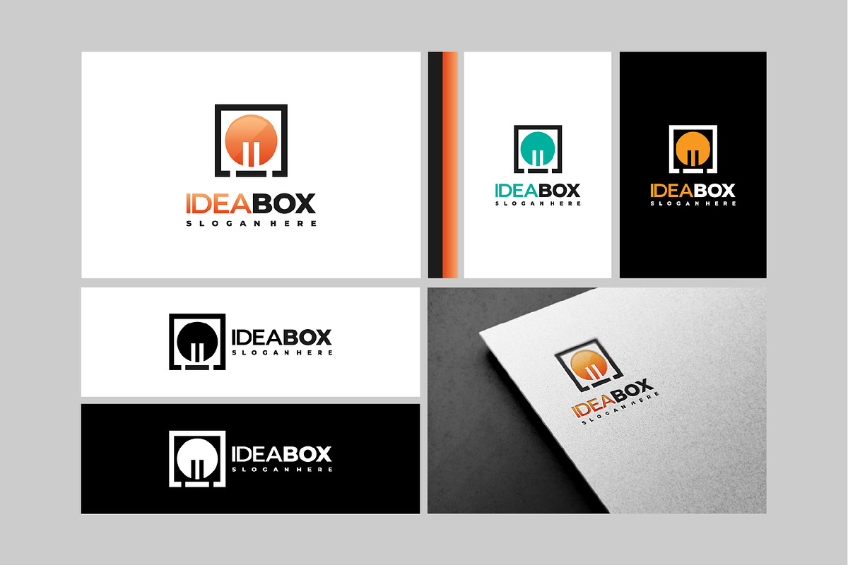 Set of Idea Box Logo designs concept, a Branding & Logo Template by Lucky Creative (Photo 3 of 5)