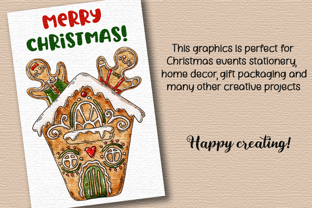Christmas gingerbread clipart, an Object Graphic by Trinibis (Photo 4 of 4)