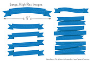 Blue Ribbon Banner Clipart, an Illustration by Amanda Ilkov (Thumbnail 3 of 4)