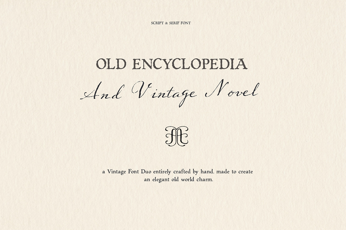 Vintage Serif & Antique Script Font, a Handwritten Font by Laras Wonderland (Photo 1 of 11)