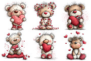 Valentine Cat Clipart, an Illustration by Pixels.Craft (Thumbnail 5 of 5)