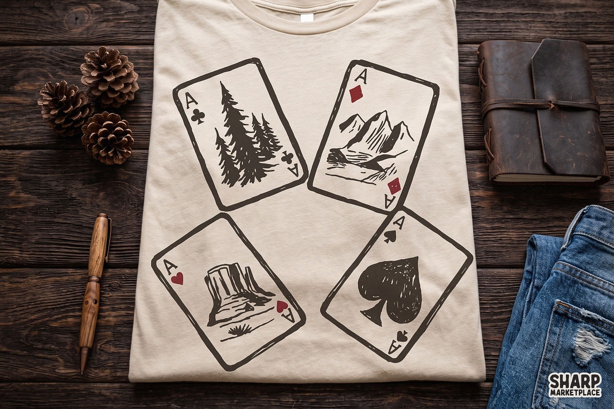 Western Ace Playing Cards Nature, an Object Graphic by SharpMarketplace (Photo 3 of 4)